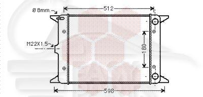 RADIA 1.5 DIESEL 525 X 322 X 30 Pour VOLKSWAGEN GOLF 1 - VO050 11/74→07/83