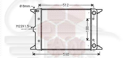 RADIA 1.5 DIESEL 525 X 322 X 30 Pour VOLKSWAGEN GOLF 1 - VO050 11/74→07/83