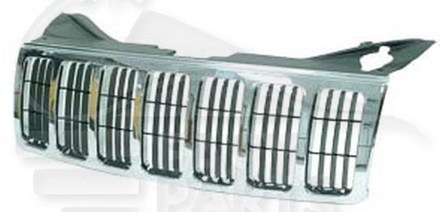 GRILLE DE CALANDRE CHROMEE Pour JEEP GRAND CHEROKEE - JE033 01/05→12/10