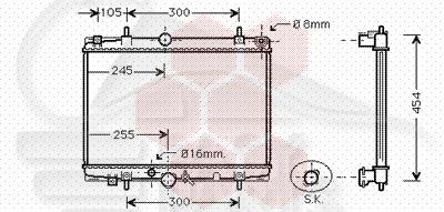 RADIA 2.01 16 V S/CLIM 560 X 380 X 26 Pour PEUGEOT 406 - PG081 05/99→