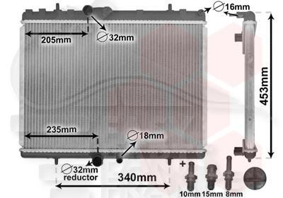 RADIA 2.0 ESS - 2.0 HDI BA .. +/- CLIM 380 X 557 X 27 Pour PEUGEOT 407 - PG085 04/04→