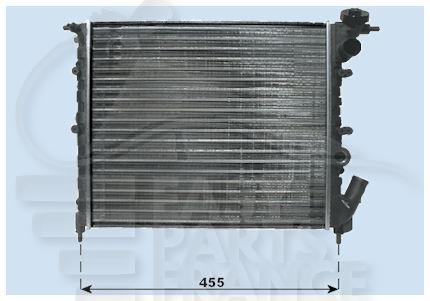 RADIA 1.1 SS CLIM 390 X 377 X 30 Pour RENAULT CLIO - RN020 07/90→06/96