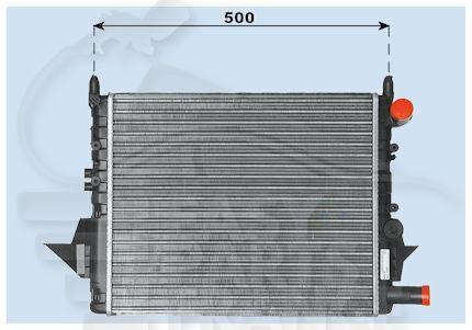 RADIA 1.2 16V D4 F 1.2 D7 F SS CLIM 430 X 373 X 20 Pour RENAULT TWINGO - RN152 09/00→03/07