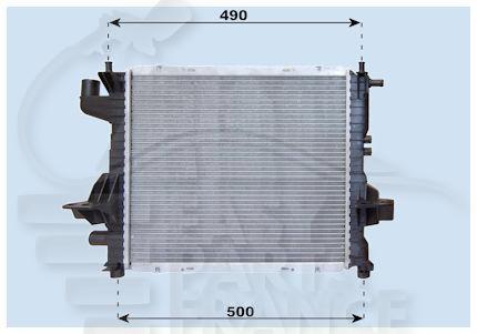 RADIA 1.2 D7 F + CLIM 08/96→ 430 X 395 X 24 Pour RENAULT TWINGO - RN150 03/93→07/98