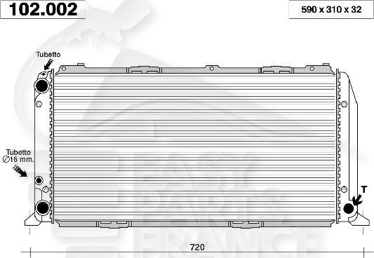 RADIA 1.6/1.8 ESS SS CLIM 430 X 322 X 30 Pour AUDI 80 - AD010 10/86→10/91