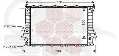 TT TYPES sauf 2.6/2.8 E +/- CLIM BV AUTO 632 X 414 X 32 Pour AUDI 100 - AD016 12/90→