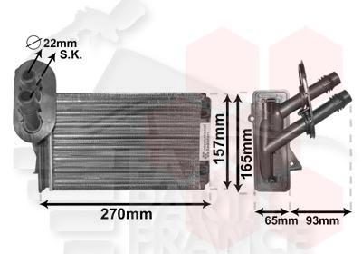 RADIA DE CHAUF TT TYPES .. N° 134 001 → - 235 X 157 X 40 Pour VOLKSWAGEN NEW BEETLE - VO100 12/98→06/05