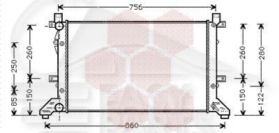 RADIA TT TYPES S/CLIM 680 X 415 X 32 Pour VOLKSWAGEN LT II - VO090 05/96→