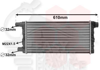 RADIA 0.9I - 1.1 SPORTING 462 X 240 X 24 Pour FIAT CINQUECENTO - FT050 07/92→06/98