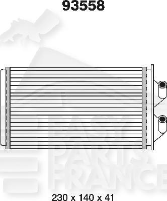 RADIA DE CHAUF TT TYPES 232 X 139 X 42 Pour FIAT CINQUECENTO - FT050 07/92→06/98