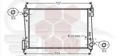 RADIA 1.3 MJTD 75PS 620 X 415 X 23 Pour FIAT GRANDE PUNTO - FT100 10/05→