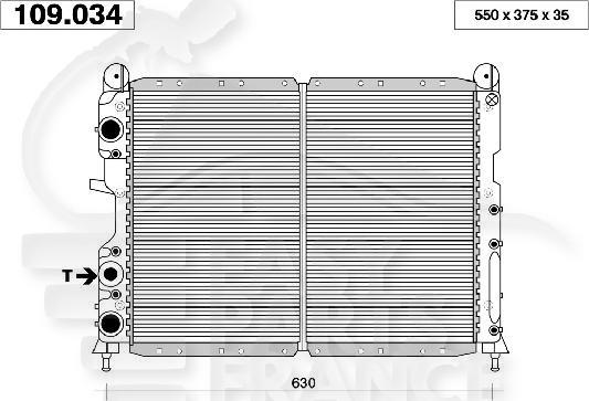 RADIA 1.4/1.6 SS CLIM 496 X 322 X 30 Pour FIAT TEMPRA - FT056 10/90→