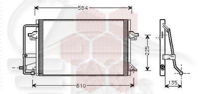 CONDENSEUR DE CLIM TT TYPES 515 X 362 X 22   ESCORT MK6 - FD028 03/95→