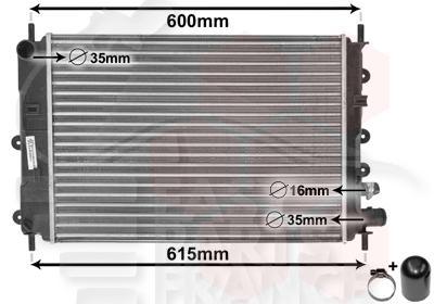 RADIA 1.8 D - TD +/- CLIM 525 X 365 X 26 Pour FORD ESCORT MK6 - FD028 03/95→