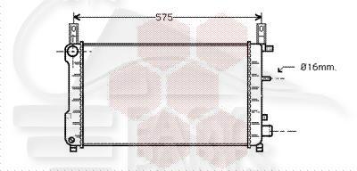 RADIA 1.0/1.1/1.3 + CLIM 500 X 300 X 26 Pour FORD FIESTA - FD031 04/89→08/95
