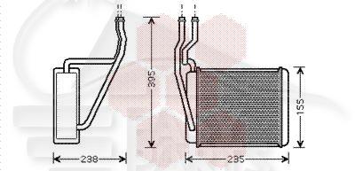 RADIA DE CHAUF TT TYPES 148 X 196 X 50 Pour FORD FIESTA - FD034 04/02→09/05