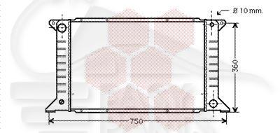 RADIA 2.5 TD +/- CLIM 600 X 360 X 42 Pour FORD TRANSIT MK4 - FD191 10/91→06/94