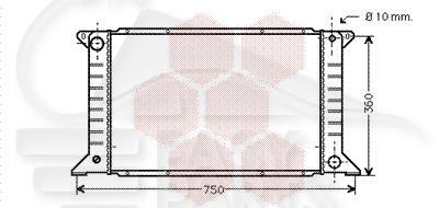 RADIA 2.5 TD +/- CLIM 600 X 360 X 42 Pour FORD TRANSIT MK4 - FD191 10/91→06/94