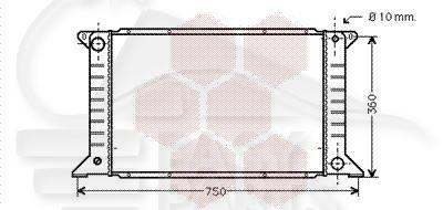 RADIA 2.5 TD +/- CLIM 600 X 360 X 42 Pour FORD TRANSIT MK4 - FD191 10/91→06/94