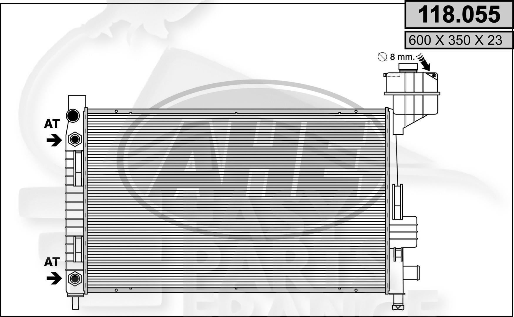 RADIA 140 - 160 - 190 + CLIM 600 X 350 X 22 Pour MERCEDES CLASSE A - W168 - ME020 11/97→12/01