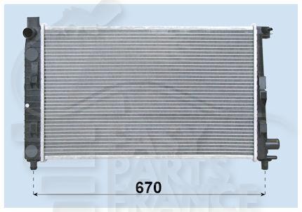 RADIA CDI TT TYPES A 210 + CLIM BV MECA 600 X 355 X 22 Pour MERCEDES CLASSE A - W168 - ME020 11/97→12/01