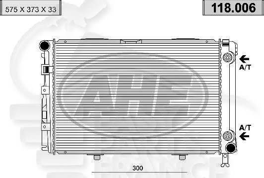 RADIA 190 D 2.0 - 2.2 SS CLIM 190 E 2.0 + CLIM BA 575 X 368 X 34 Pour MERCEDES CLASSE C - W201 - ME017 10/82→09/93