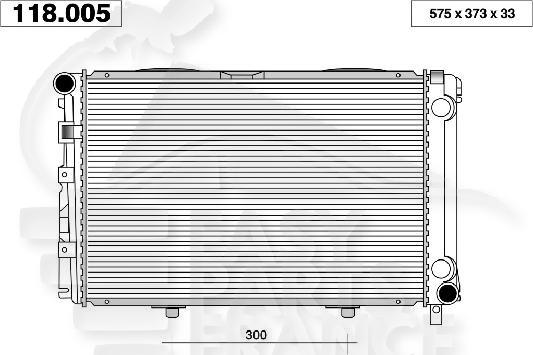 RADIA 190 D 2.0 - 2.2 SS CLIM 190 E 2.0 + CLIM BM 575 X 368 X 34 Pour MERCEDES CLASSE C - W201 - ME017 10/82→09/93