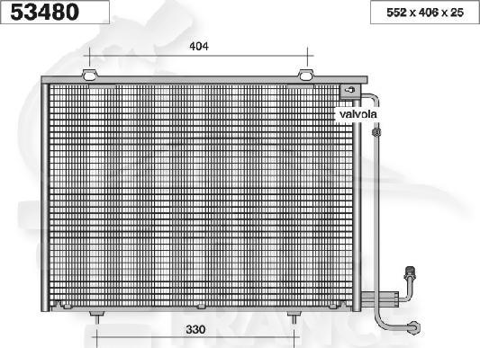 CONDENSEUR C220 - C230 560 X 407 X 20 Pour MERCEDES CLASSE C - W202 - ME050 06/93→06/00