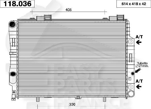 RADIA C280 +/- CLIM BV AUTO 615 X 420 X 27 Pour MERCEDES CLASSE C - W202 - ME050 06/93→06/00