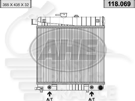 RADIA E200 - 230 SS CLIM BV AUTO - MECA 360 X 415 X 34 Pour MERCEDES CLASSE E - W210 - ME081 10/99→06/02