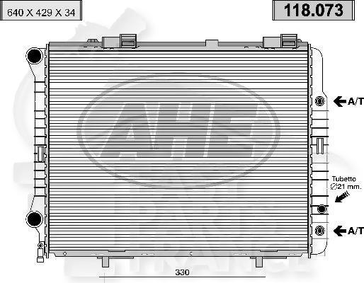 RADIA E280 - 320 +/- CLIM BV AUTO 640 X 480 X 42 Pour MERCEDES CLASSE E - W210 - ME080 06/95→09/99