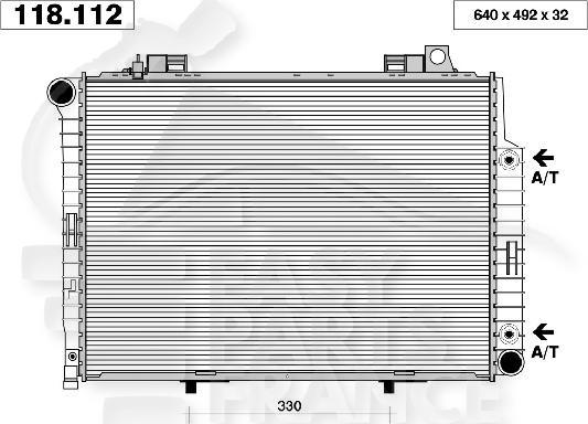 RADIA E290 TD +/- CLIM BV AUTO - MECA 40 X 495 X 34 Pour MERCEDES CLASSE E - W210 - ME080 06/95→09/99