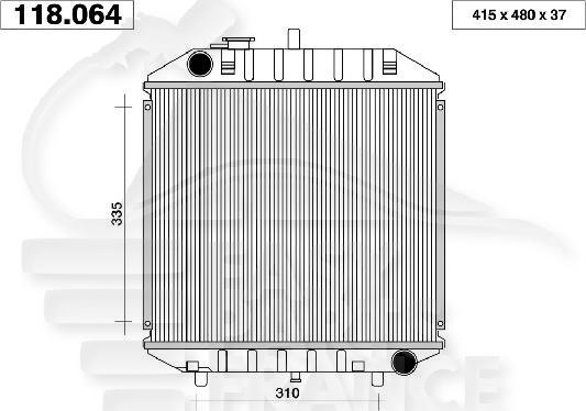 RADIA 2.4 D SS CLIM 415 X 490 X 32 Pour MERCEDES MB100 - ME230 →08/93