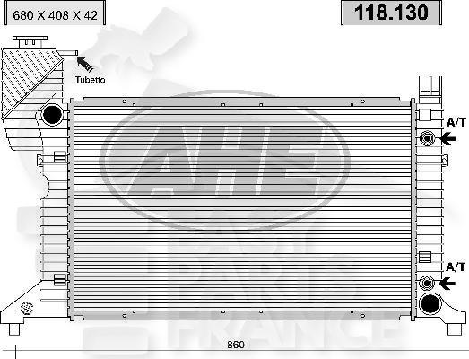 RADIA TT TYPES +/- CLIM BA 680 X 410 X 42 Pour MERCEDES SPRINTER - ME242 08/02→03/06
