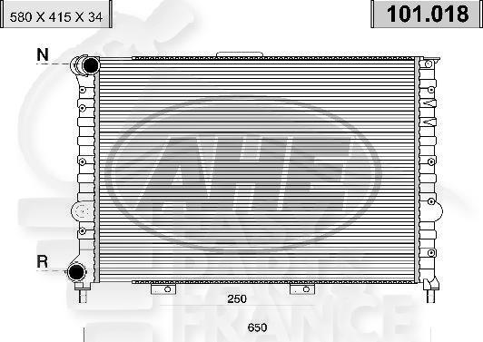 RADIA 1.6 I 16 V Twin Spark + CLIM 580 X 415 X 30 Pour ALFA ROMEO 156 - AA050 12/97→05/03