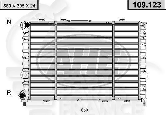 RADIA 1.8 - 2.0 I 16 V 2.5 I V 6 24 V + CLIM 580 X 394 X 34 Pour ALFA ROMEO 156 - AA050 08/97→08/03