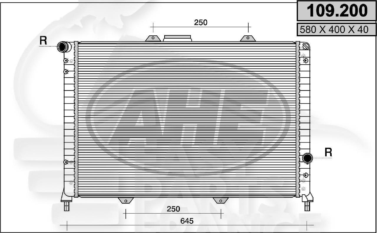 RADIA 1.9 JTD 16 V 2.4 JTD 10 V +/- CLIM 580 X 411 X 40 Pour ALFA ROMEO 156 - AA050 12/97→05/03