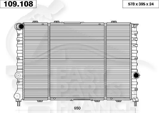 RADIA 1.9 JTD 8 V 2.4 JTD 10 V +/- CLIM 580 X 394 X 34 Pour ALFA ROMEO 156 - AA050 12/97→05/03