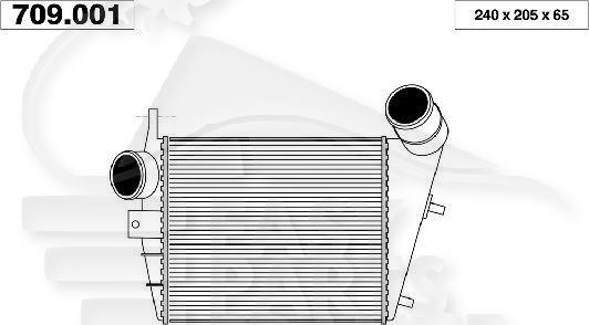 ECHANGEUR D'AIR 1.9 - 2.4 JTD 240 X 202 X 62 Pour ALFA ROMEO 156 - AA051 09/03→09/05