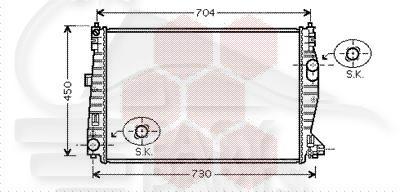 RADIA TT TYPES +/- CLIM 650 X 455 X 32 Pour ALFA ROMEO 159 - AA060 10/05→