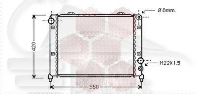 RADIA 2.0 Twin Spark 2.5 - 3.0 V 6 +/- CLIM 491 X 415 X 32 Pour ALFA ROMEO 75 - AA015 11/84→12/92