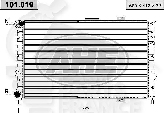 RADIA 2.0 I 16 V Twin Spark + CLIM 658 X 415 X 30 →07/00 Pour ALFA ROMEO 166 - AA080 01/98→12/03