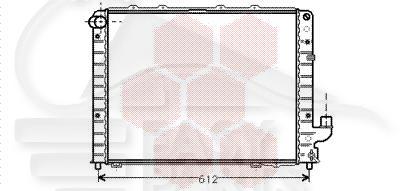 RADIA 2.0 I V 6 Turbo Super 2.4 JTD + CLIM 558 X 438 X 42 Pour ALFA ROMEO 166 - AA081 01/04→07/07