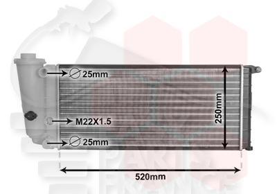 RADIA 1.1 TT TYPES SS CLIM 522 X 248 X 30 Pour AUTOBIANCHI Y10 - AU011 11/92→