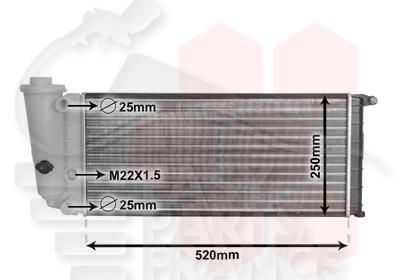 RADIA 1.1 TT TYPES SS CLIM 522 X 248 X 30 Pour AUTOBIANCHI Y10 - AU010 06/85→10/92