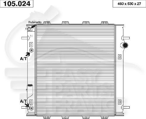 RADIA 2.0 - 2.4 + CLIM 520 X 460 X 26 Pour CHRYSLER PT CRUISER - CR010 09/00→10/05