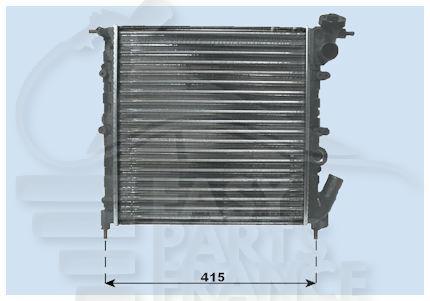 RADIA 1.1 RL - RN SS CLIM 350 X 377 X 30 Pour RENAULT CLIO - RN020 07/90→06/96