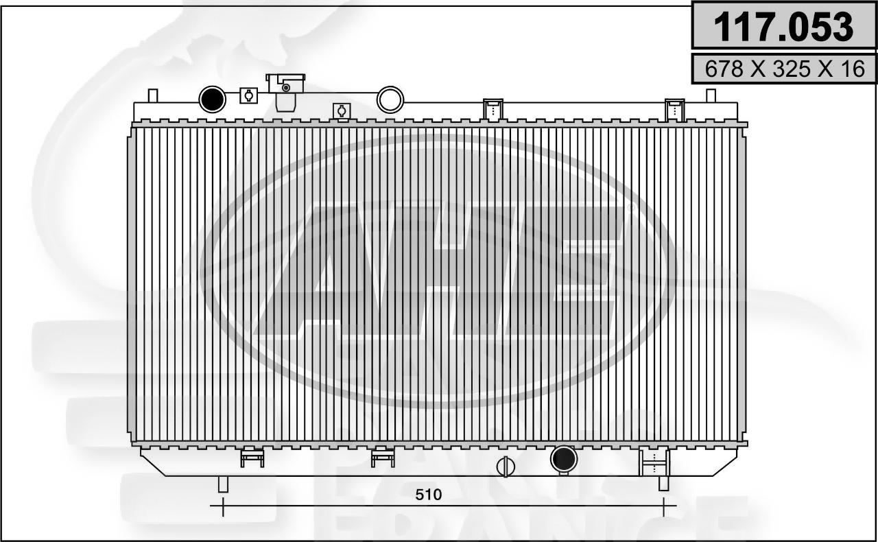 RADIA ESS TT TYPES BV MECA + CLIM 325 x 691 x 16 Pour MAZDA 323 BJ - MZ014 11/98→02/01