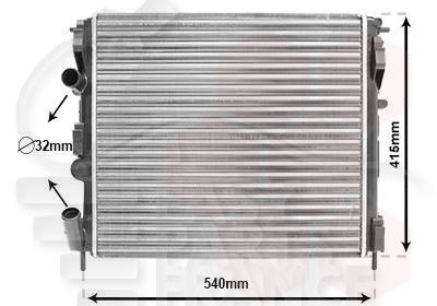 RADIA 1.5 DCI S/ CLIM 480 x 414 x 26 Pour NISSAN KUBISTAR - NS080 05/03→