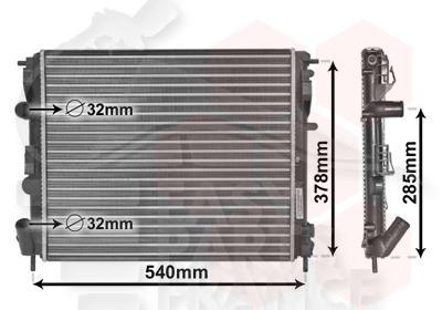RADIA 1.6 16 V S/CLIM 480 x 414 x 19 Pour NISSAN KUBISTAR - NS080 05/03→